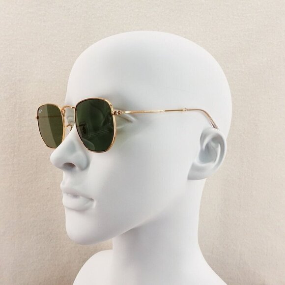 Ray-Ban RB3548 Hexagonal Sunglasses Gray and Gold OS - Picture 9 of 13